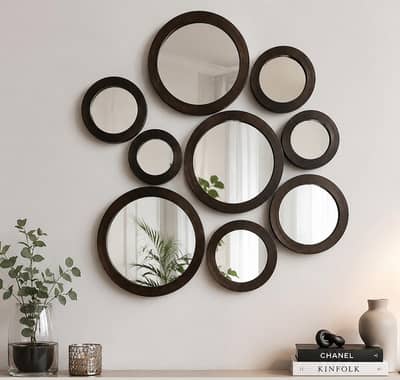 9 piece decorative wall mirror set