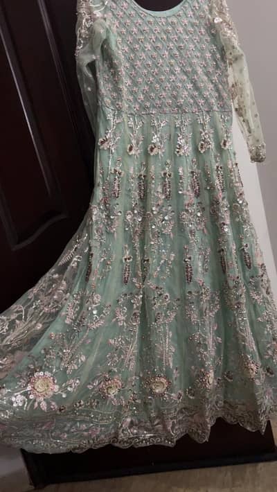Long heavy fancy net maxi (bridal)