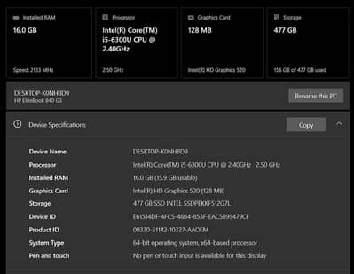 HP EliteBook 840 G3