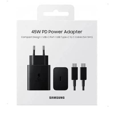 Original Samsung 45w Super Fast Charger With Type C To C Cable . . .