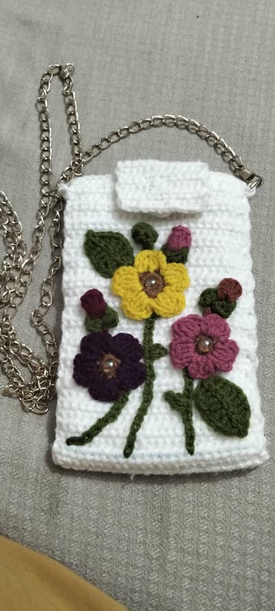 Handmade Crochet Woolen Purse – Customizable (New)