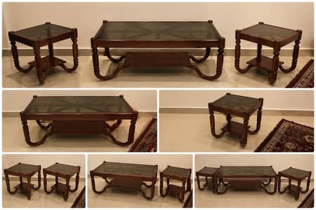 premium solid wood coffee table set- for bedroom and living room