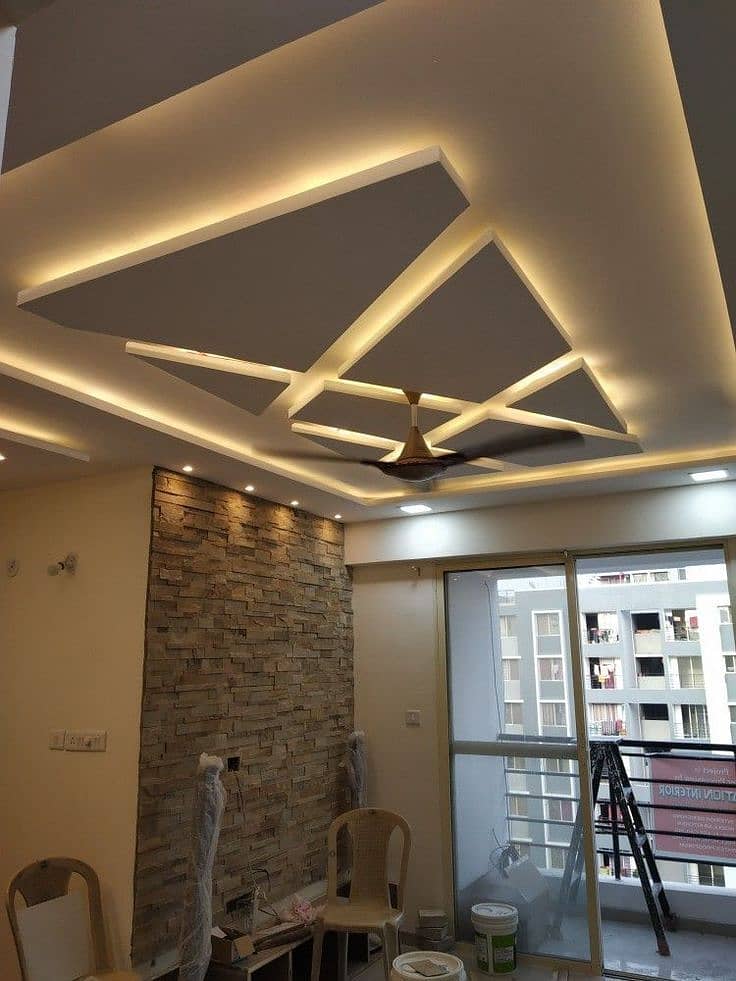 False Ceiling / 2x2 Ceiling / Gypsum False Ceiling 12