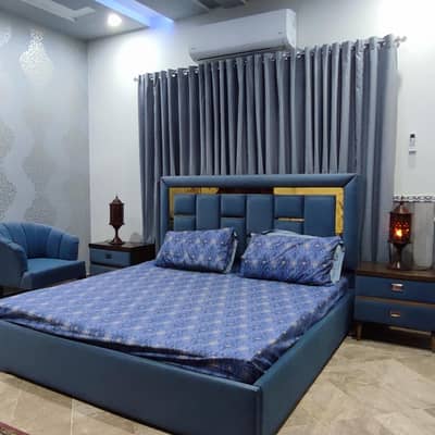 complete Bed set with chairs and matching curtains