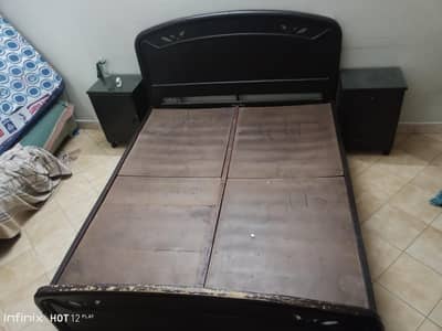 wooden bed