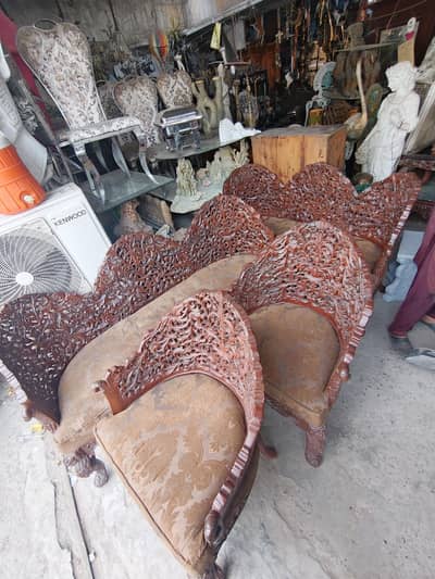 chinioti chinyoti heavy wooden sofa set center table set sheesham anti