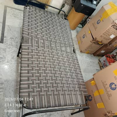 iron folding charpai