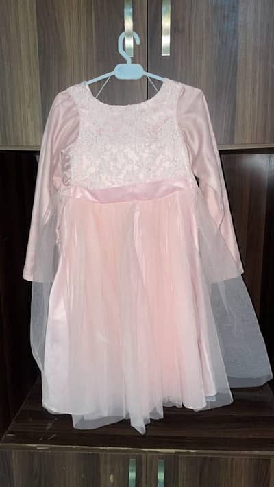 Premium Pink Lace and Net Party Frock Imported From South Africa