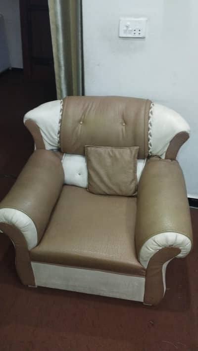 leather sofa set and 10 iron chairs