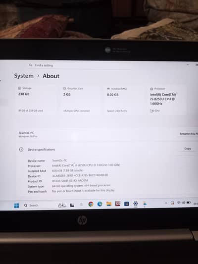 Hp core i5 8th gen