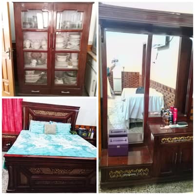 Full Set - King Size bed with dressing and showcase .