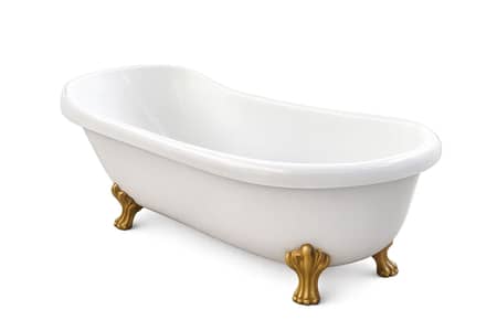 Premium Bath Tub | White with Gold Legs