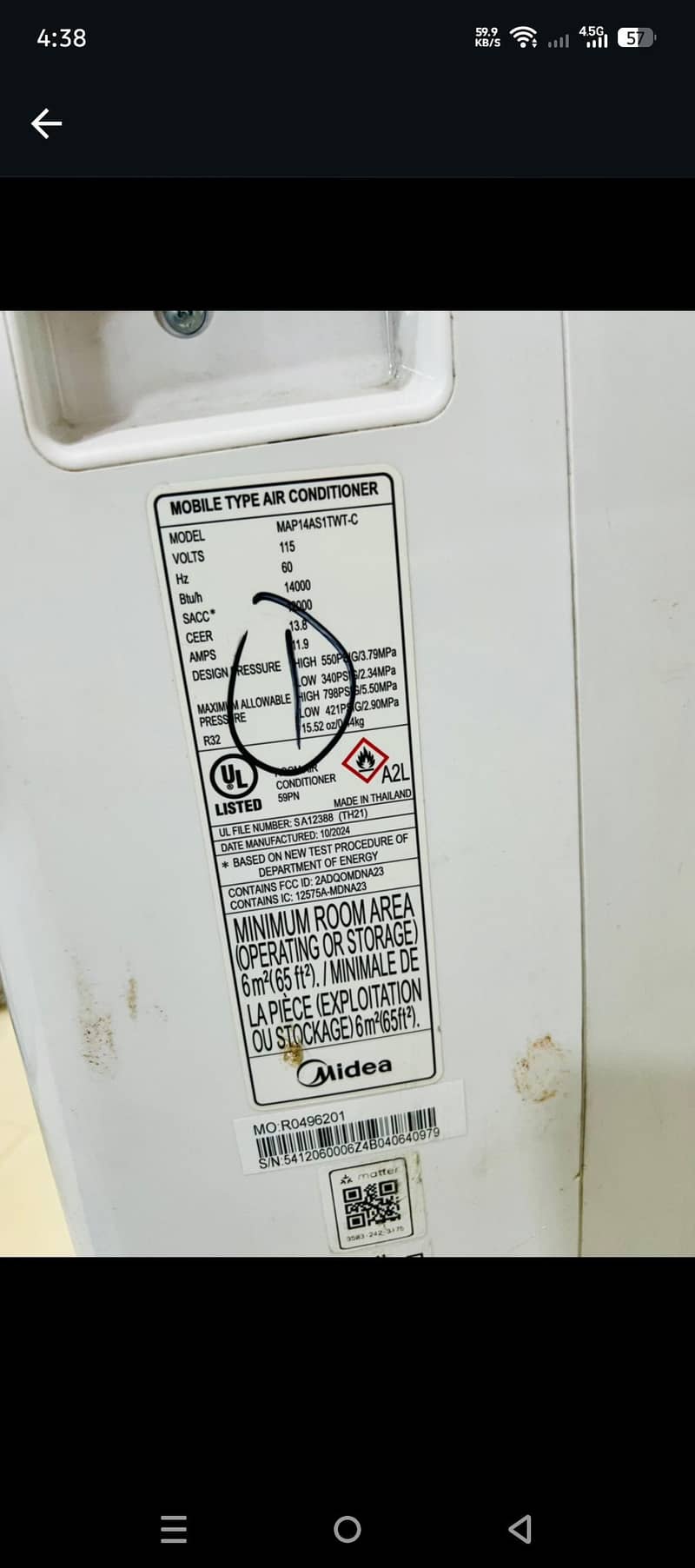 midea portable Ac 3