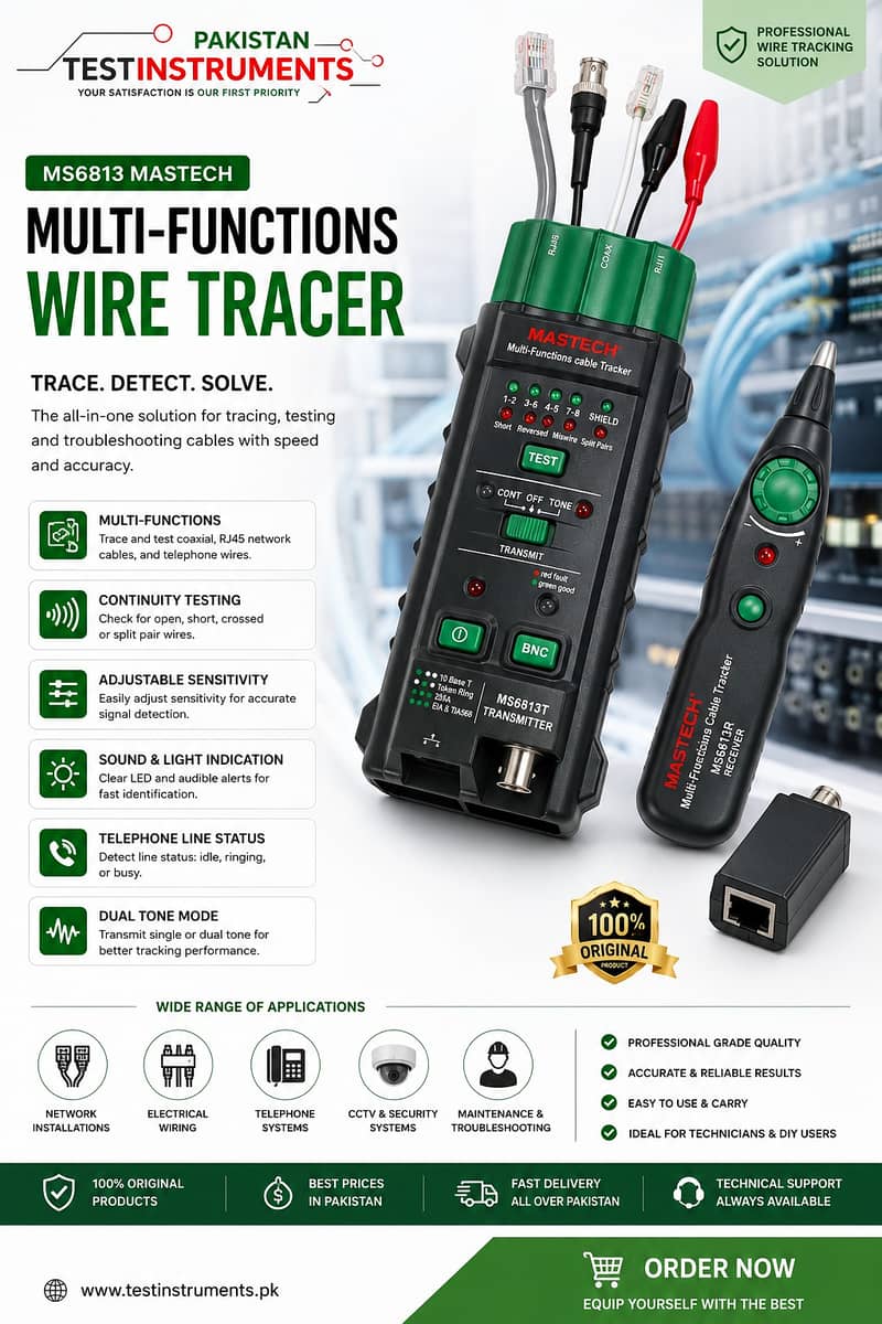 MS6813 MASTECH Multi Function Cable Tracker 0