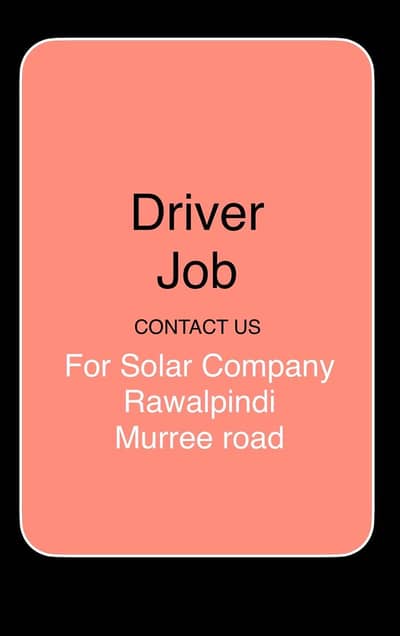 Driver needed for solar company