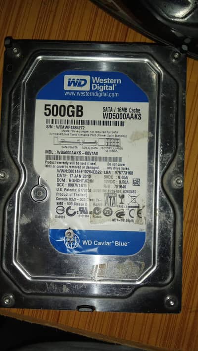 500GB Internal Hard Disk for Desktop PC - Tested