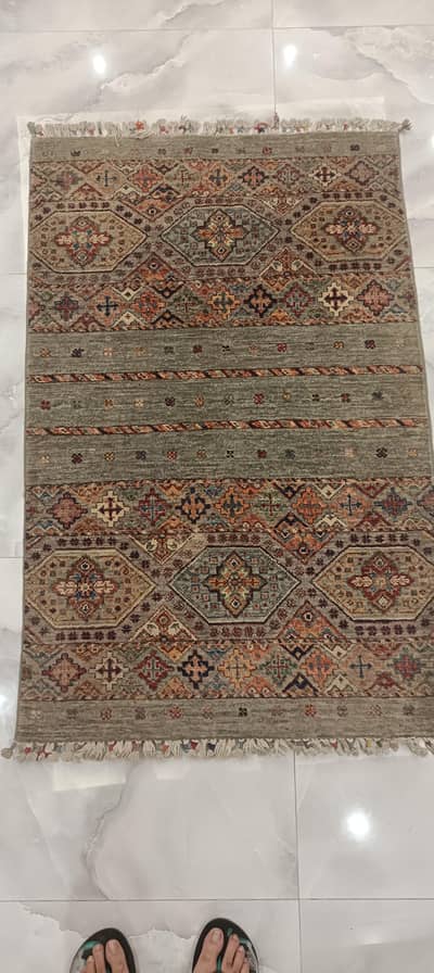 afghan Carpet Rug. Hand Stitched branded