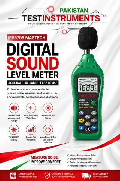 MS6708 MASTECH Digital Sound Noise Meter