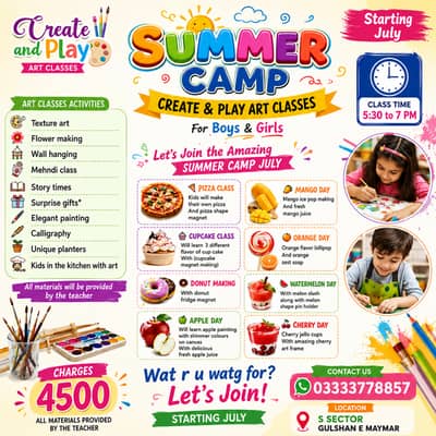 Art Classes for Boys & Girls | Summer Camp | Kids Art & Craft Classes