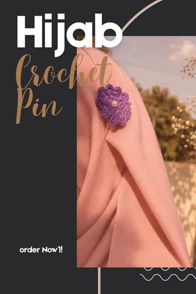 Chrochet Hijab Pins | Handmade Hijab Pins