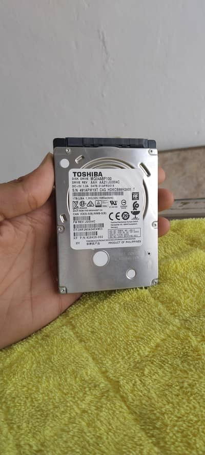 Toshiba 1TB Laptop Hard Disk – 100% Health