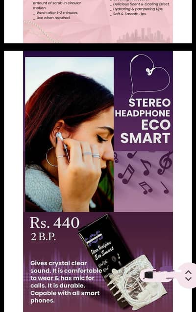 Stereo Eco Smart Wired Earphones with Mic – New