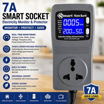 Smart Socket Electricity Monitor & Protector price in pakistan
