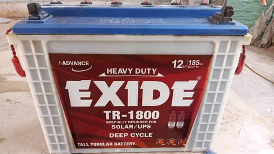 exide 1800 tubblar battery in good  conditiin for sale