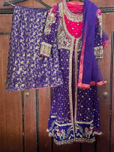 open shirt with lehenga