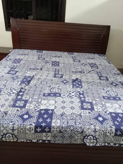 double bed with side tables wooden 10/10 condition bufferzone