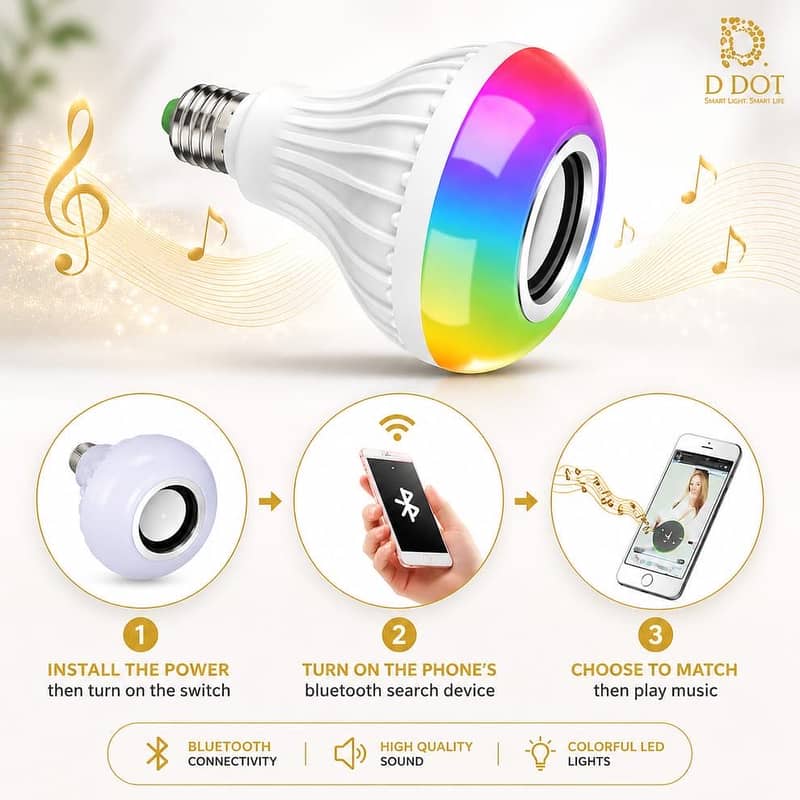 LED light with speaker 3
