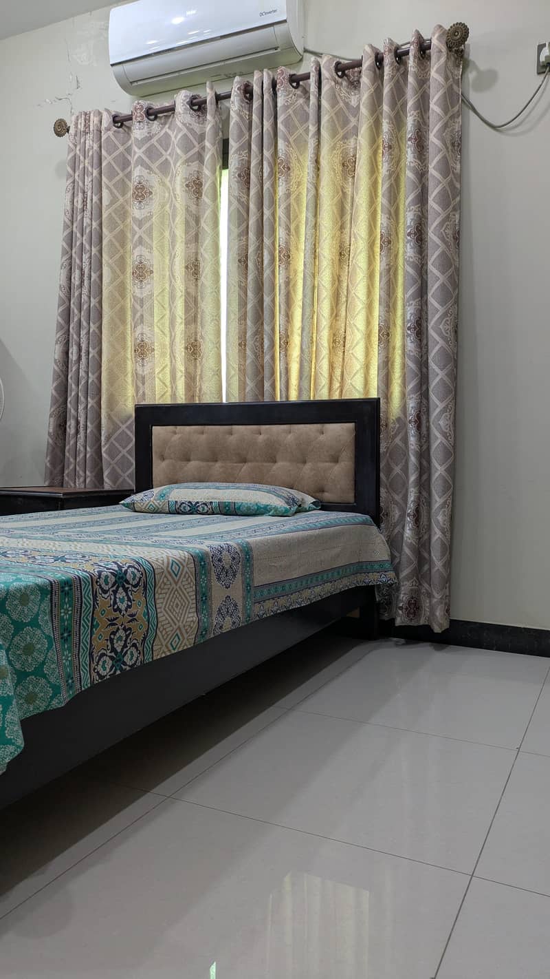 Single Bed (Spring Mattress & Side Table) 1