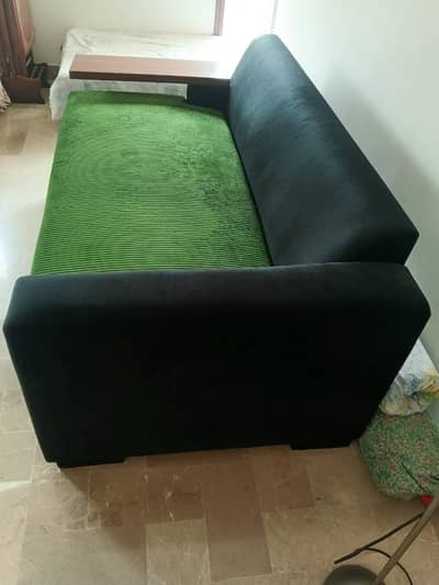 Plush Sofa attached with end table