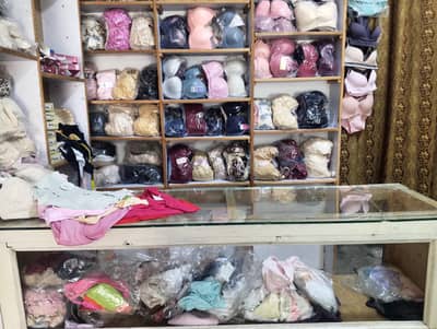 Ladies undergarments and cosmetics shop sale