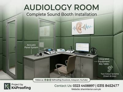 Audiology Room soundproofing,Rockwool,acoustic proofing