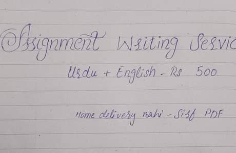 handwriting assignment  Urdu+ English. . price 500