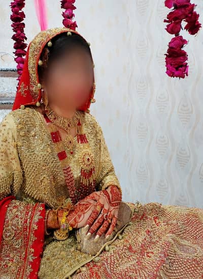 Bridal one time wear lehnga with bridal jewelry
