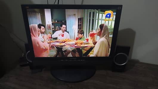 LCD TV with Dany Device, Remote, Speakers and Cables