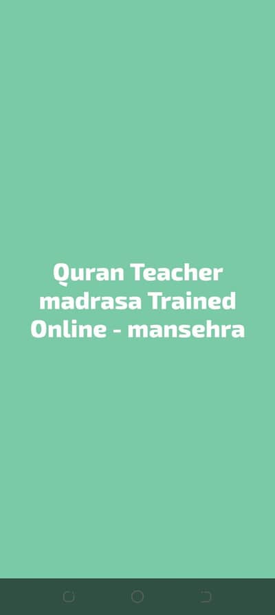 Female Quran qaida Teacher _online