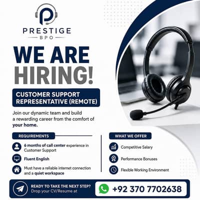 We're Hiring! (Remote) - Customer Support Representative