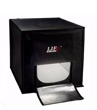lif led 440 photo studio with 3 in 1 electric turntable