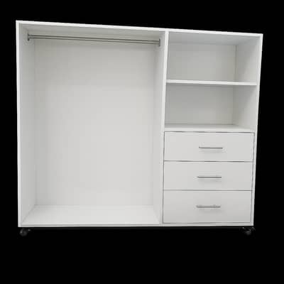 white plain wardrobe