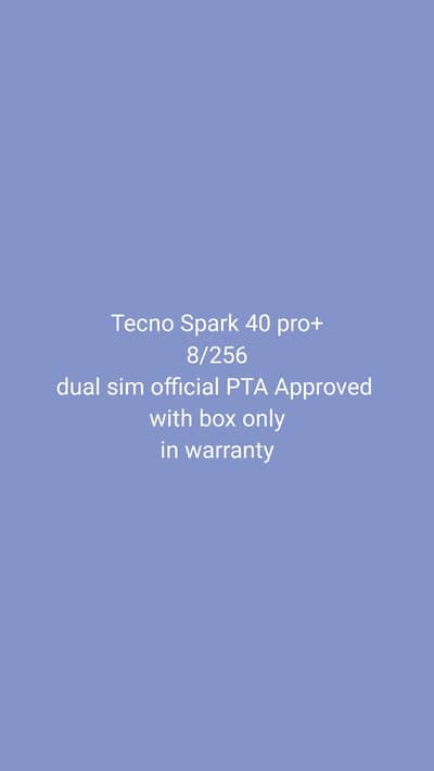 Tecno Spark 40 pro plus