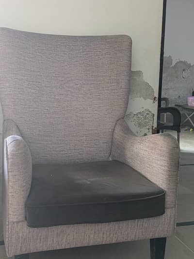 2 Pieces High-Back Armchairs / Bedroom Sofa Chairs in Good Condition