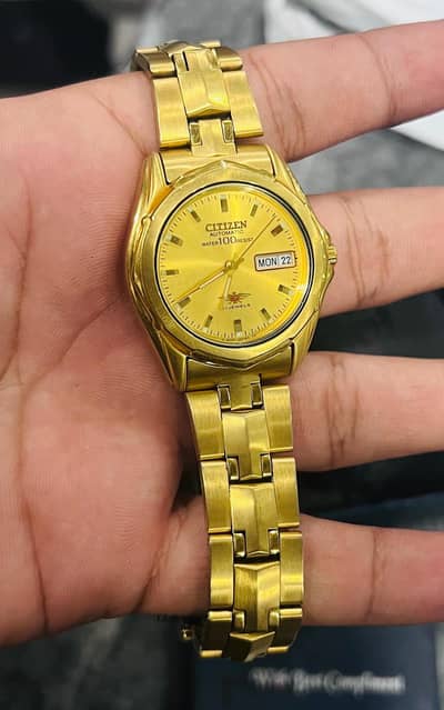 Citizen Automatic Gold Watch | 21 Jewels | Water Resist 100 | Original