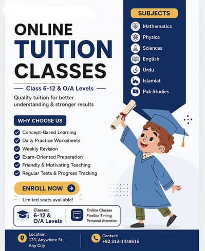 Online Tuition for Class 6–12 | Matric, FSc & O/A Levels