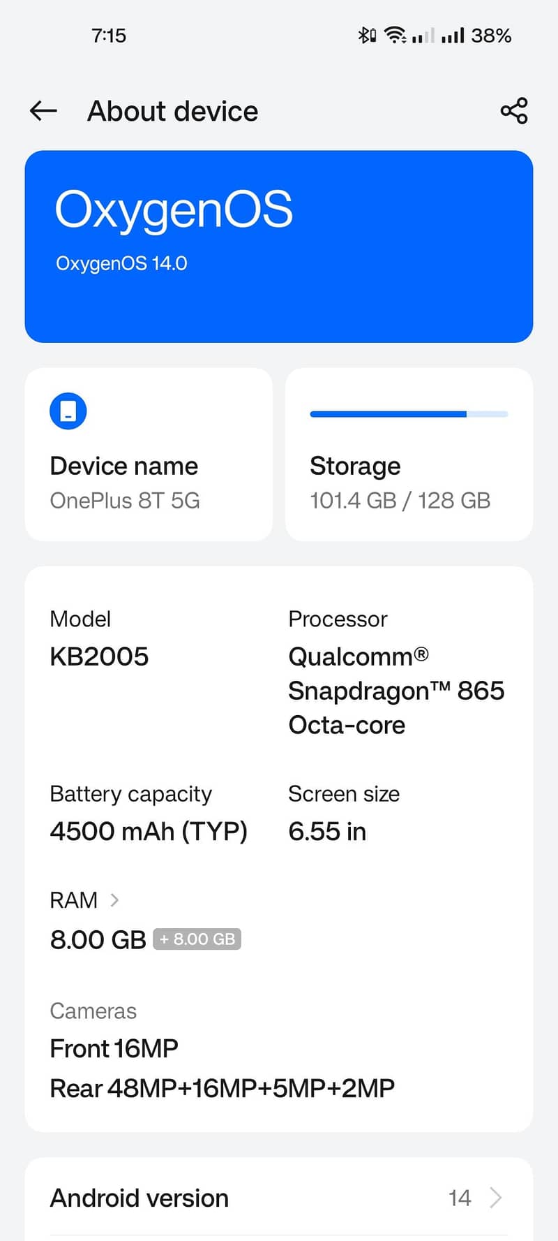 One Plus 8T 6