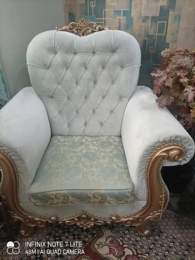 Master Foam 5 seater velvet sofas