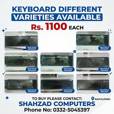 High-Quality Keyboards for Sale (Multiple Brands & Varieties)Rs. 1,100