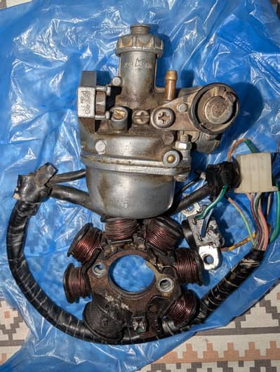 Carburetor PZ19 China 70cc, and Stator Coil (Magnet Kara)